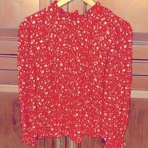 Gorgeous rich red LOFT blouse. Worn once!